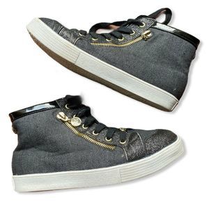 Hi top Blue Girl Textile Upper Sneakers